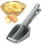 Kartoffelstempel Pferd, Kartoffelpüree - Kartoffelhandstomp aus Edelstahl, 30,5 cm x 8,4 cm, tragbar für Küche, stabiler Kartoffelzerkleinerer, Bohnen,