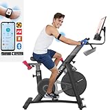 AsVIVA S11S Indoor-Cycling-Bike | Fitnessbike mit 21,5' LED Display |100 Widerstandsstufen Indoor Cycle | Speedbike mit leisem Riemenantrieb | Ergometerfunktion | 360° Sound Lautsprecher | Max.120 kg