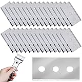 Doppelseitige Schaberklingen,30pcs Klingen für ceranfeldschaber,Ersatzklingen,Kochfeldschaber Reinigungsschaber,Schaber Ersatzklingen,Rasierklingen für Glasschaber