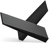 Türstopper rutschfest aus 100% FSC Schwarz - 2er Set Türkeil aus Holz - Fester Türstopper Boden mit Gummi - Türkeile für alle Böden - Holzkeile für alle Arten von Türen - Door stopper