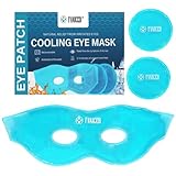 Kühlmaske Gesicht, Kühlmaske Gesicht und Kühlende Augenpads, Augenmaske kühlend, Kühlmaskegeschwollene Augen,Wiederverwendbare Kalte Augenmasken,iederverwendbar mit 2x Augen Kühlpads