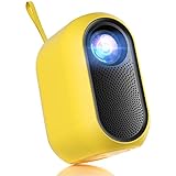 Mini Beamer 1080P Unterstützt,Pokitter Tragbarer Video Projektor mit 5W Lautsprecher,Heimkino Film Projektor Kompatibel mit HDMI,VGA,USB,AV,Laptop,Smartphone,Xbox
