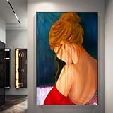 Abstraktes Leinwandbild, sexy Frauen, Ölbild, Druck auf Leinwand, Heimdekoration, Wandkunst, Poster, Schlafzimmer, Mädchen, Wandbild, 80 x 120 cm, rahmenlos