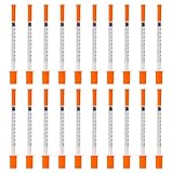 20 Stück 1ml Spritze,Spritzen Mit Nadel,Kunststoff Mehrzweck-Messwerkzeuge,1ml/Cc 30g,Einzeln Verpackt Flüssige Messung Spritze Mit Kunststoffrohre Für Haustierfütterung Pflanzenbewässerung