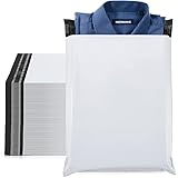 Switory 100 Versandtaschen Versandbeutel 25,5cmX33,1cm Wasserdicht Warensendung Versandbeutel Versandtüten für Kleidung Blickdicht Selbstklebend, Weiße