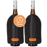 LOBENBERGS Kühlmanschette für Wein, Sekt und Champagner (bis 2h Kühldauer) (2er-Set) - Flaschenkühler - Weinkühler Manschette - Weinmanschette zum Kühlen - Geschenk für Weinliebhaber