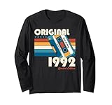 33. Geburtstag Geschenke Juli Jahrgang 1992 Kassette Langarmshirt