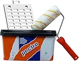 PECTRO Anti Schimmel Farbe 4L + Farbroller + Farbgitter | Anti-Feuchtigkeit Farbe, verhindert das Auftreten von Flecken, weißer Farbe für den Innen- und Außenbereich