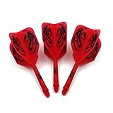 CUESOUL ROST personalisierte integrierte Dartpfeile Schäfte und Darts Flights Medium, Set von 3 Stück Drachen Pattern (CSAK-5JL4-S)