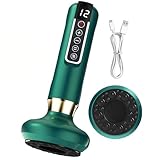 Aischens Elektrisches Schröpfmassagegerät,Cellulite Massagegerät für Beine,Bauch und Arme,Cellulite-Gerät,Lymphdrainage Gerät mit 12 Gängen & 4 Modi,Heizung drahtlose Schaben Instrument