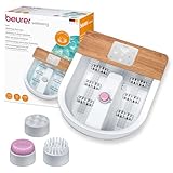 Beurer FB 65 Wellness Fußsprudelbad mit Wasserheizung und zuschaltbarer Beleuchtung, integrierte rotierende Pedikürestation, entspannte Vibrations- und Sprudelmassage