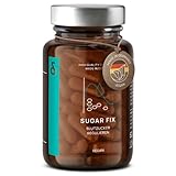 CLAV® N°9 SUGAR FIX - Blutzucker Kapseln mit 400mg Zimt Extrakt, 40μg Chrom & 10mg Zink pro Tagesdosis plus Beta Glucan, Jambulbaum und Bittermelone - Blutzucker Balance - 60 Kapseln - Vegan