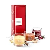 Yankee Candle Duftkerzen Geschenkset | 3 duftende Mini gefüllte Votivkerzen | Soja-Wachs-Mix | Perfekte Geschenke für Frauen