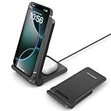 2-in-1 Drahtloses Ladegerät, Doppelt Faltbare 15W Schnellladung Induktionsstation für iPhone 16/16 Pro/15/14/13/12/SE/AirPods, Dual Wireless Ladegerät für Samsung, Pixel, Kompakt (Schwarz)