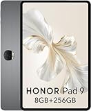 HONOR Pad 9 Tablets 8GB 256GB, 12.1' 120Hz 2.5K Großer Bildschirm, 8-Lautsprecher Audio System, Snapdragon 6 Gen 1, WiFi Version, Grau