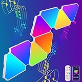 ZONJIE Dreieckige LED-Lichtpaneele – 8er-Pack dreieckige LED-Leuchten für Gaming-Setups, intelligente dreieckige Wandleuchte, DIY-Geometrie-Spleißmodul, APP-/ferngesteuerte (Wanddeko)