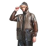 UQACHG Regenjacke Outdoor Regenmantel für Radfahren Motorrad Outdoor Wandern Split wasserdichte Jacke und Hosen Sets Regenmantel,Black-Large