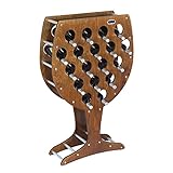 Weinregal aus Holz für Weinregal und Regal, elegant, für lange Lebensdauer (18 Flaschen MOD Kelch, Noce) 75 x 25 x 120