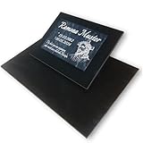 Generisch Grabstein XXL Set 60x40cm Bodenplatte / 40x30cm STützplatte / 30x20cm Marmor Oberplatte Urnengrabstein mit Inschrift und Stützen zur Plattenaufrechtstellung KD16 (ohne Marmor Oberplatte)