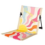 AKTIVE 62462 Strandmatte, faltbar, mit Liegefunktion, Maße: 39 x 39 x 40 cm, verstellbare Rückenlehne, strapazierfähiges Oxford-Gewebe, Kippschutz, inklusive Tragetasche, leicht und kompakt