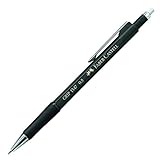 FABER-CASTELL 134599 - Druckbleistift GRIP 1345 black, Härtegrad B, Minenstärke 0.5 mm, mit integriertem Radiergummi, 1 Stück