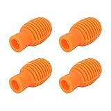 Naroote Silikon-Drumstick-Dämpfer-Set für Leises Schlagzeug-Üben, 4-teiliger Drumstick-Dämpfer für Anfänger Beim Üben von Drum-Kits, Umweltfreundliches Schwarzes Silikonmaterial (ORANGE)