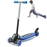 Kinderroller für Kleinkinder, Faltbarer Dreirad-Lean-to-Steer-Roller für Kinder von 3-5 Jahren, Hochwertiger Scooter Kinder, 4-Fach Höhenverstellbar, Roller Kinder 3 Jahre, mit Karton
