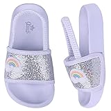 Badelatschen Kinder Badeschlappen Mädchen Dusch Badeschuhe Sommer Hausschuhe Jungen Sandalen Rutschfest Strand Pantoletten Weiß EU30