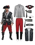 Spooktacular Creations Piratenkostüm für Erwachsene, Halloween Kostüm Männer, Herren, Kostümparty, Trick oder Treating, Cosplay-Party-XL