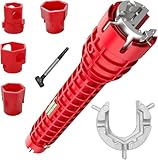 Anhoer 14 in 1 Wasserhahn Schlüssel Armaturenschlüssel Standhahnmutterschlüssel Wasserhahn- und Spülbeckeninstallator Klempner Werkzeug für Sink Toilettenschüssel Waschbecken Küchen Sanitär