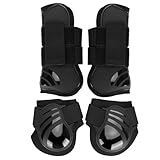 Phefop Pferdebeinschutz, PU-Shell-Bürstgamaschen für Pferde, Schützende Pferdesehnengamaschen Zum Springen, Vorder- und Hinterbeinwickel-Set (M (66 x 45 x 17 cm/26 x 17,72 x 6,69 Zoll))