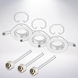 BRILONER - 3er Set Einbaustrahler Rahmen, inklusiv GU10 Fassung, schwenkbar, Lochmaß 68mm, IP23, 230V, Einbaurahmen, Einbauspots, Deckenspots, Spots, 86x65mm (DxH), Weiß