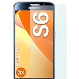 moex FlexProtect matte Schutzfolie für Samsung Galaxy S6 Displayschutz Folie matt gegen Reflexionen, Anti Reflex Handyfolie mit Sonnenschutz, Kompatibel mit jeder Handyhülle, 3 Stück