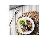 BONAD Dessertteller Keramische Plattengerichte in verschiedenen Formen Familienküche Einfache weiße Platten Küchenzubehör Servierteller (Color : A, Size : Talla �nica)