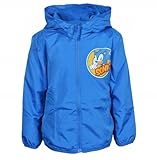 Kinder Windjacke, SONIC Wasserdichte Regenjacke mit Kapuze und Fleece,Jungen Regen Funktions-Jacke Regenmantel Regenbekleidung (DE/NL/SE/PL, Numerisch, 122, 128, Blau)