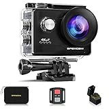 Apexcam M80Air Action Cam 4K30FPS 20MP WiFi Sportskamera Unterwasserkamera 40m Wasserdicht 170 ° Weitwinkel 2.4G Fernbedienung 2x1050mAh Akkus mit Zubehör-Set