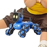 Fernbedienungs -Roboterhund - Smart Dancing Electronic Pet | 8-Rad Programmierbares Spielzeug Mit LED-Augen Und Soundeffekten | Bildungsgeschenk Für Die Geburtstage Und Das Interaktive Spiel Von Junge