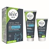 Veet Men Intim-Haarentfernungs-Set - Enthaarungscreme für den Intimbereich, für Männer - 100 ml Tube & 50 ml Pflegebalsam
