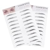 DECORNIJIA 2 Stück Teiliges Imitations Augenbrauen Transfer Aufkleber Natürlich Wirkende Realistische Haaroptik Einfache Anwendung Langanhaltend Geeignet für Männer und Frauen für Dünne und