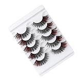 Vaguelly 5Paare Falsche Wimpern Natürliche Dichte Wimpern für Hochzeiten Partys und Wiederverwendbare Künstliche Wimpern für Einen Atemberaubenden Look