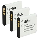 vhbw 3X Akku kompatibel mit Ricoh GR III, Theta 360, WG-2, HZ15, CX3, CX5, G900SE, CX4, G900, PX, CX6 Kamera (600 mAh, 3,6 V, Li-Ion)
