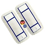 2X Baumwoll Premium Mopp (40cm) - für alle Bodenarten und Bodenwischer - Wischmopp-Bezug - Baumwolle Wischbezug