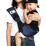 Tragetuch für Kleinkinder, atmungsaktiv, leicht, Babytrage mit verstellbarem Riemen, Netz-Baby-Hüfttrage für 2,7–20 kg Säuglinge und Kleinkinder, Blau