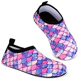 AOOSU Badeschuhe Kinder Schwimmschuhe Mädchen Wasserschuhe Jungen, Strandschuhe Schnell Trocken Badesoken Kleinkind Barfuss Schuh für Mädchen Jungen Baby Beach Pool 30-31