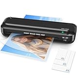 NAHKZNY Laminierger?t A4 Laminiermaschine mit 15 St¡§1ck A4 A5 A6 Laminierfolien Schnelles Aufw?rmen Laminierset mit Anti Stau Technologie Laminator f¡§1r Fotos und Dokumente Ideal f¡§1r B¡§1ro Schule