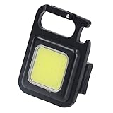 Haofy Mini-COB-Taschenlampe, 500, 4 Modi, USB Wiederaufladbar, Schlüsselanhänger – Tragbare Arbeitsleuchte, Magnetfuß, Flaschenöffner, IPX5 Wasserdicht, für den Täglichen Notfall Im Freien
