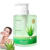Aloe Vera Gel, Aloe Vera Gel Für Gesicht und Körper, Wirkt feuchtigkeitsspendend, After Sun und After Shave Care, Nährende Feuchtigkeitscreme Für Trockene und Empfindliche Haut