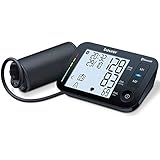 Beurer BM 54 Oberarm-Blutdruckmessgerät, digitaler Blutdruckmesser mit XL-Display,App-Anbindung mit zertifiziertem Datenschutz,Arrhythmie-Erkennung, große Manschette für Oberarme von 22-44 cm, Schwarz