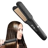 Vmxlso Kreppeisen für die Haare, kreppeisen mit 4 Temperaturen Einstellbar, Crepe Eisen Haare für Flauschige Frisur, Schnelle Erwärmung, Crimper Hair für Alle Haartypen