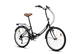 moma bikes Faltbares Fahrrad, TOP Class 24“, Aluminium 6 Gänge, Komfortsattel